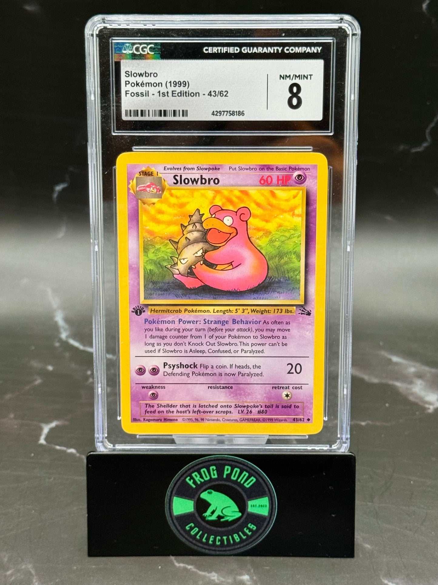 Slowbro - Pokemon (1999) Fossil - 1st Edition CGC 8