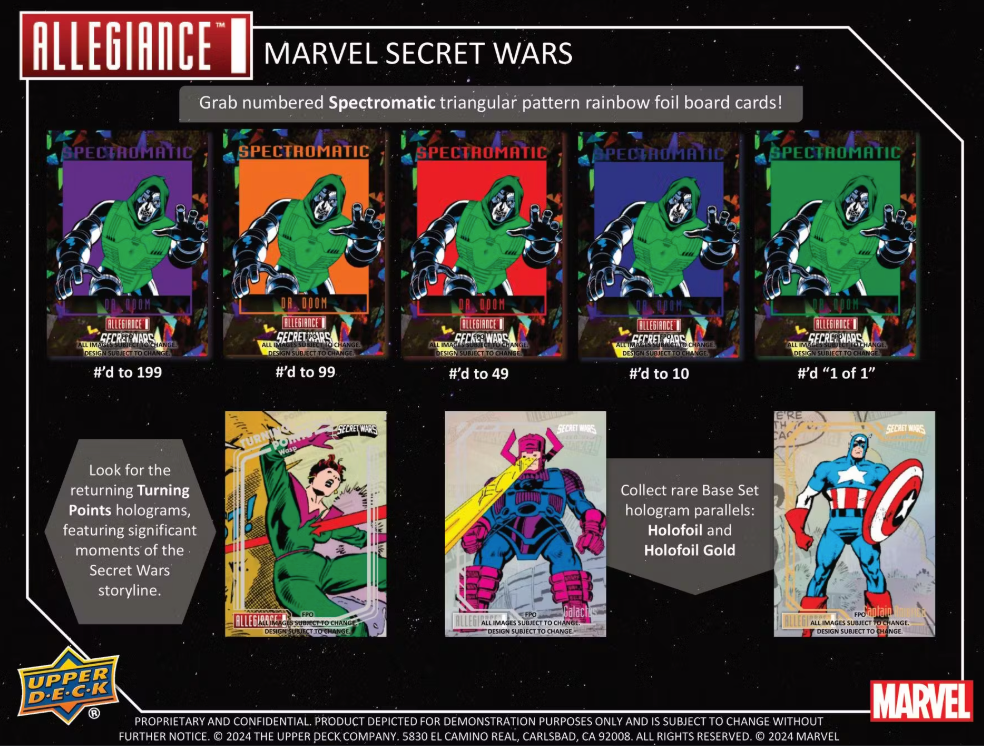 Marvel Allegiance Secret Wars 1984 Trading Cards Hobby Box (Upper Deck 2024)
