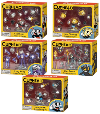 Cuphead Create-A-Figure 3-Inch Mini Figure | Set of 5